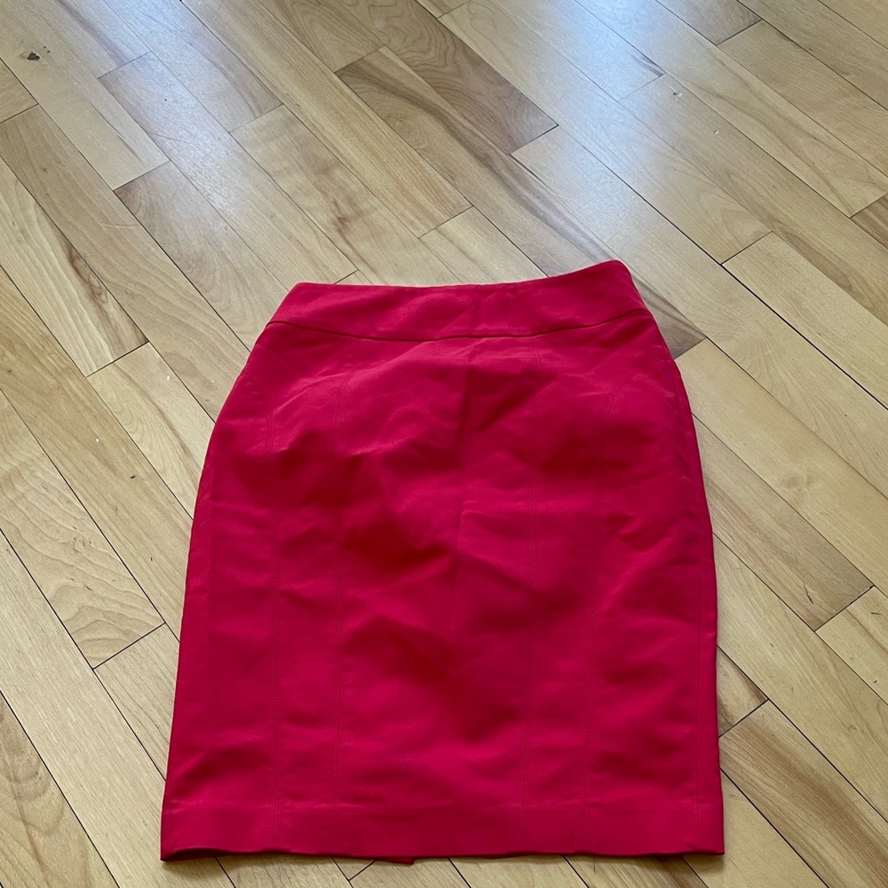 Red pencil skirt